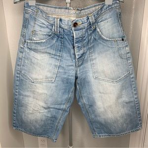 Jack&Jones Mens XL Vintage Denim‎ Light Wash Relaxed Fit Shorts